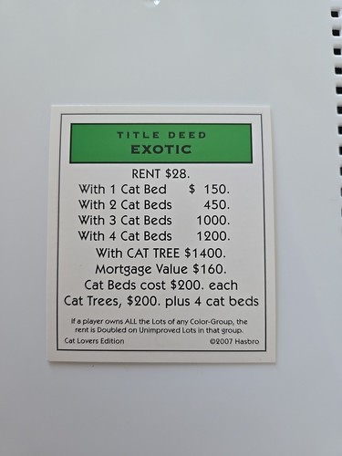 Monopoly cat lovers - lovers, edizione