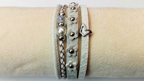 Braccialetto similpelle e - braccialetto,