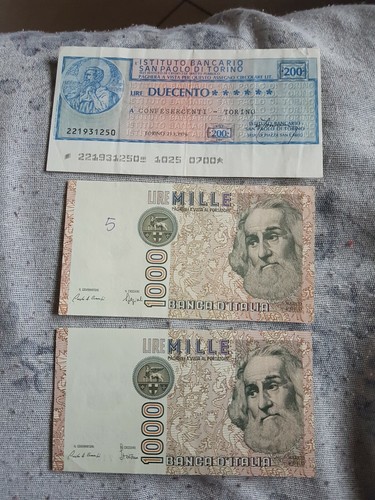 Mille lire marco - lire, e