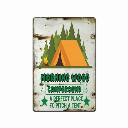 Insegna campeggio legno