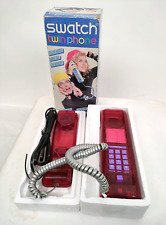 Swatch Twin phone deluxe model Telefono vintage rosso box Pop Design Memphis-75S
