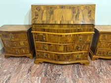 Comò, 2 comodini legno noce