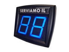 Display Eliminacode LED Blu – Visore Numerico per Ambulanti, Negozi e Farmacie