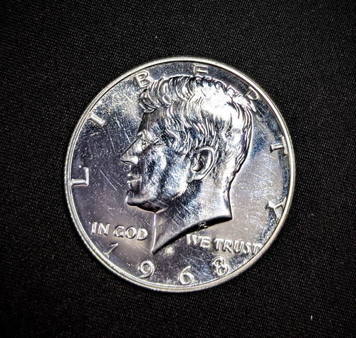 Jfk mezzo dollaro tondo - tondo, 1968