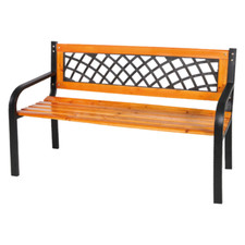 Gurzia metal bench and wooden