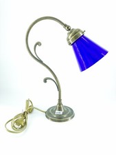 Office Desk Lamp Brass Blue