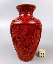 Vaso cinese di cinabro rosso