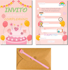 32Pz Inviti Compleanno Bambino Biglietti Invito,Biglietti Invito Compleanno, Aug