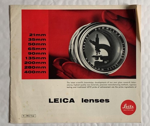 Leica lenses 8 in - lenses, x