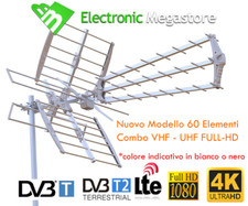 Zodiac ZTL-233-05UV Antenna DTT LTE Free, Argento COMBINATA UHF/VHF MULTIBANDA