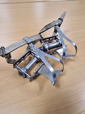 Pedali Campagnolo Record Pista Alleggeriti completi Fibbie  bici eroica