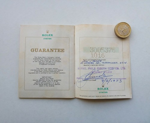 Rolex guarantee warranty - rolex,