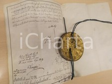 1841 TORINO Decreto con autografo CARLO ALBERTO DI SAVOIA e sigillo in scatola