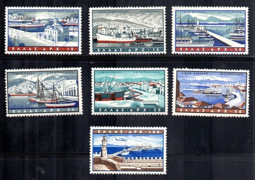 Grecia francobolli porti - grecia.,