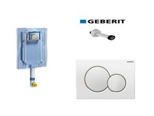 GEBERIT CASSETTA INCASSO COMPLETA  CON PLACCA SIGMA 01 BIANCA