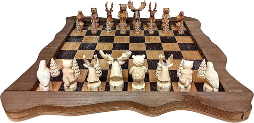 Set scacchi legno foresta - set,