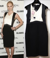 Abito da cocktail 4K nuovo Chanel vintage 2009 nero bianco 34 36 2 4 tweed S M