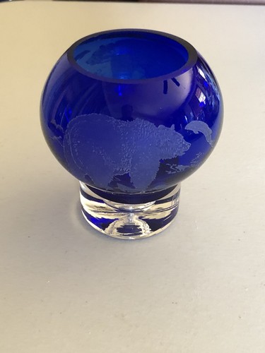 Portacandele vaso vintage - portacandele/vaso, blu