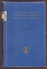 "LE PIU' BELLE PAGINE DI VINCENZO GIOBERTI" - Treves - 1931