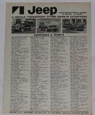 Advert Pubblicità 1981 JEEP