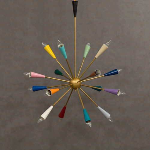 Lampadario colorato sputnik - lampadario,