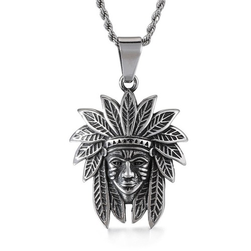 Collana uomo acciaio - inox, con