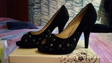 Scarpe nero con tacco alto n.37 