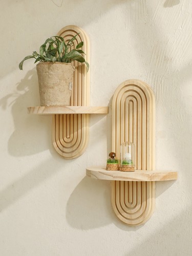 1pz mensola parete legno - parete, in