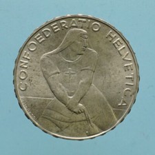 SVIZZERA 5 FRANCHI 1939 BATTLE