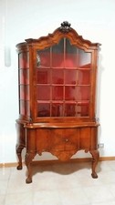 Vetrina credenza chippendale IN  PIUMA DI MOGANO INIZIO 900 Misura cm140x53x2.25
