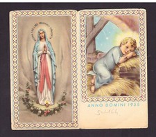 Calendarietto Anno Domini 1958 Madonna Gesù Bambino SN164