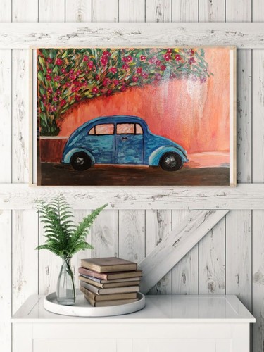 Quadro dipinto con acrilico - , su