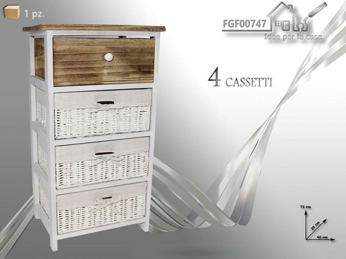 Comodino mobiletto cassetti - comodino,