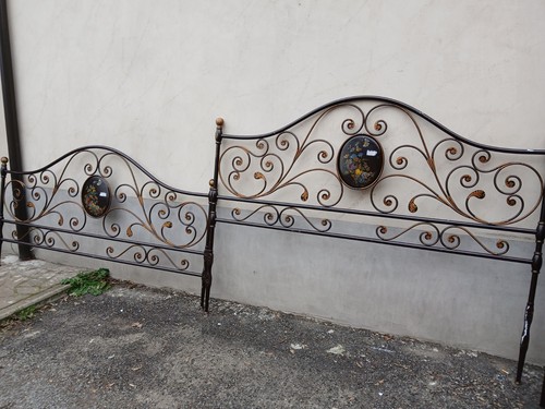 Letto ferro riccioli con - letto, a