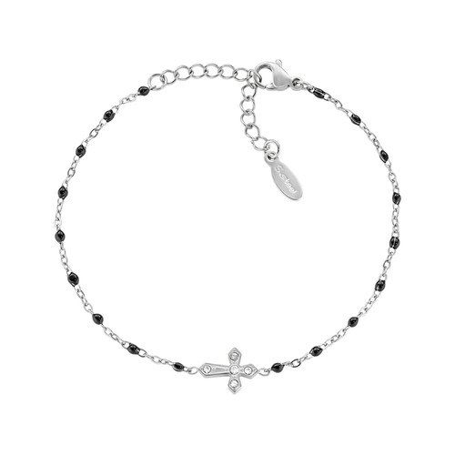 Bracciale donna acciaio croce - bracciale,