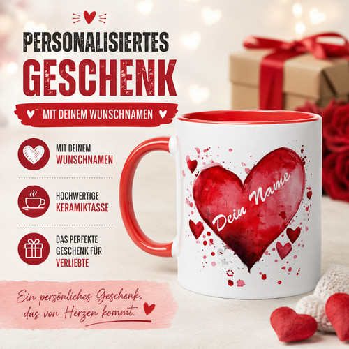 Tazza cuore personalizzata con - cuore,