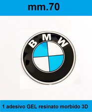 1 adesivo BMW GEL 70.mm Resinati morbidi scritta stemma logo 3D per Auto e Moto