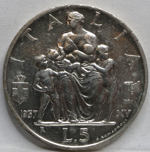 Italia lire 1937 - 5, roma