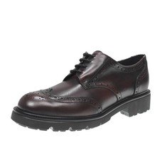 Cinzia Soft Stringate Carrarmato In Pelle Bordeaux - Taglia 37 [23cm] Scarpe