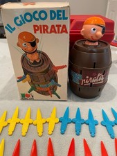 "Il Gioco dei Pirati" IL GIOCO DEL PIRATA Sebino Toys Italy - 1976 Giocattolo Vintage FUNZIONANTE