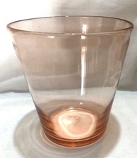 Vaso Conico Vintage Vetro Rosa