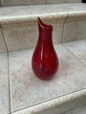 VASO 60s VETRO MURANO ROSSO