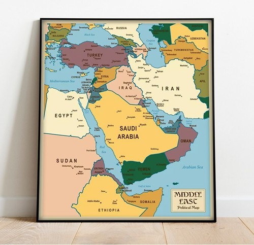 Mappa politica medio oriente - politica,
