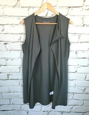 BACKSTAGE camicetta gilet giacca elasticizzata felpa cardigan taglia 40 L grigio