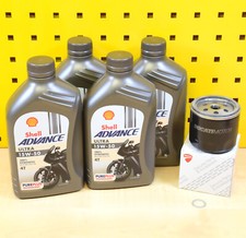 Set Cambio Olio Filtro Olio Originale Shell 15W50 Per: Ducati Monster 937 / +