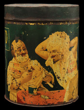 Antica Scatola Cilindro Latta Pubblicità Crema Saponetto Felice Genevois Napoli