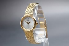 Seiko 1220-0020 Vintage 1983 [quasi come nuovo] Diamante Oro Tondo Qz Donna GIAPPONE