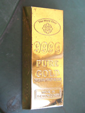 ACCENDINO A GAS RICARICABILE A FORMA LINGOTTO D'ORO 9999 PURE GOLD MOD.ADMIRAL