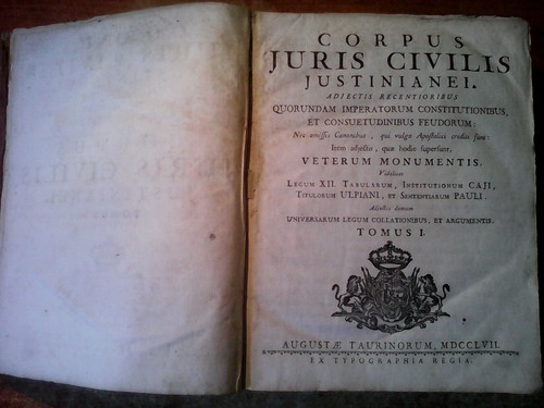 Antico volume corpus juris - antico, '