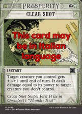 MTG 4x CLEAR SHOT 28 EXC - BERSAGLIO FACILE - OTP IT - MAGIC